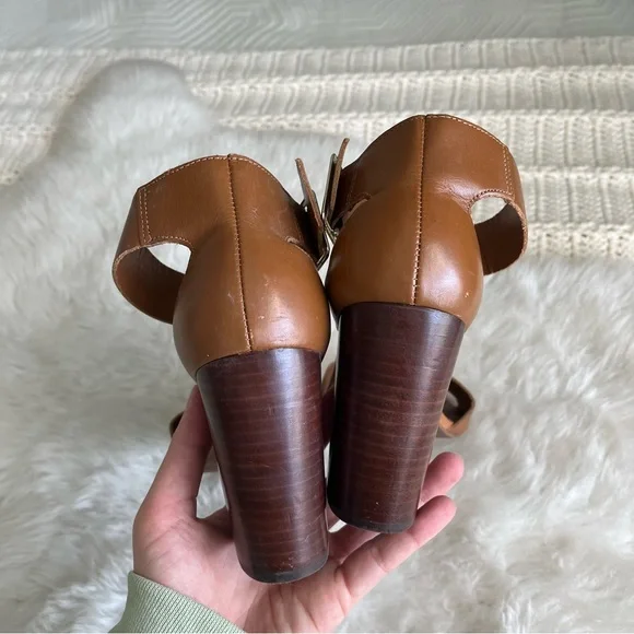 Steve Madden Brown Block Heel Sandals - Picture 7 of 11